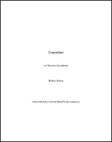 Concertino for Baritone Saxophone and Concert Band Concert Band sheet music cover